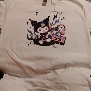 Kuromi Graphic T-Shirt - White & Purple